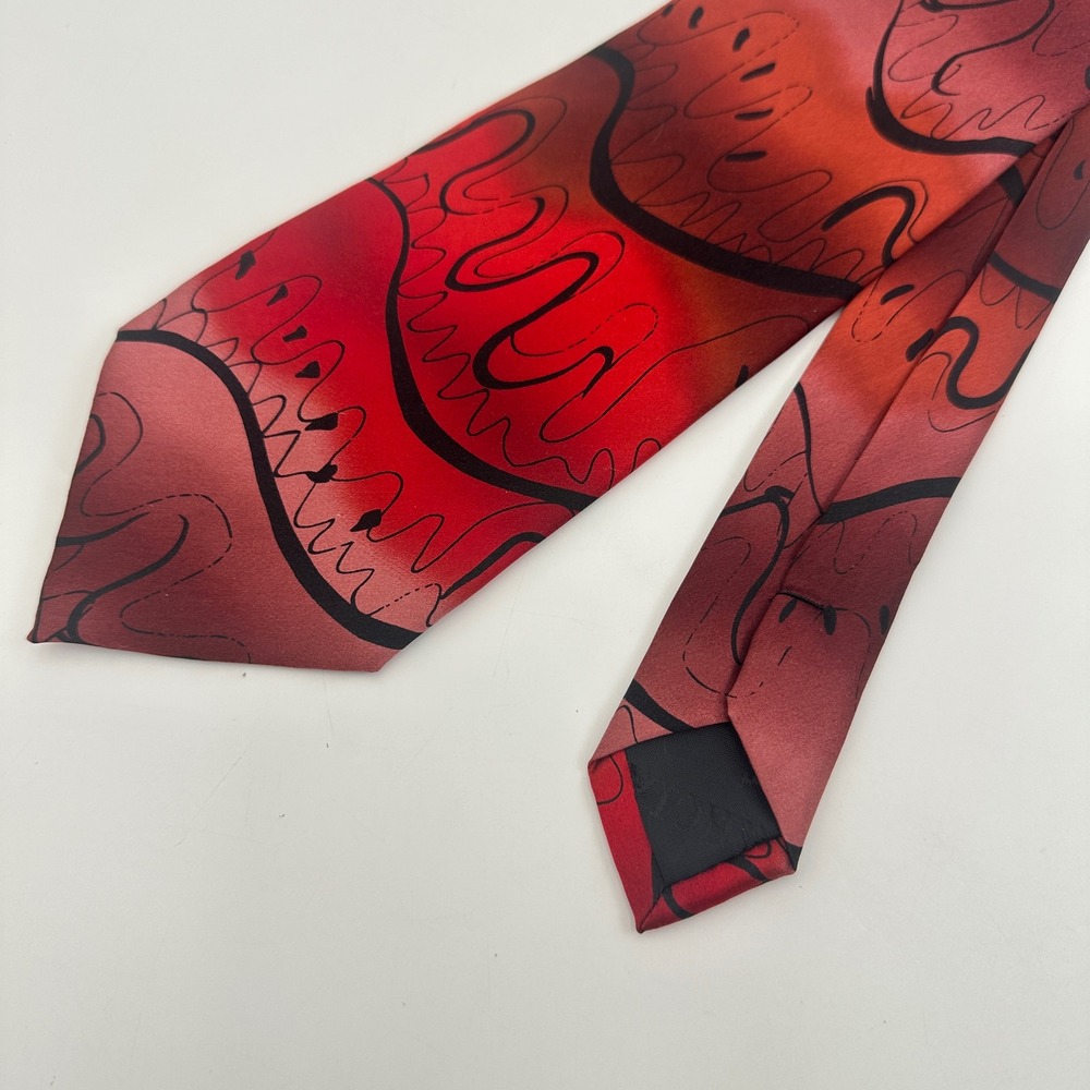 J Garcia Silk Tie Mens One Size Red Thistle Ghost Limited Edition Collection 40 - Picture 4 of 11